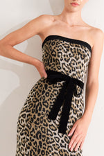 WILD ROMANCE LEOPARD KNIT MIDI DRESS - By Baano