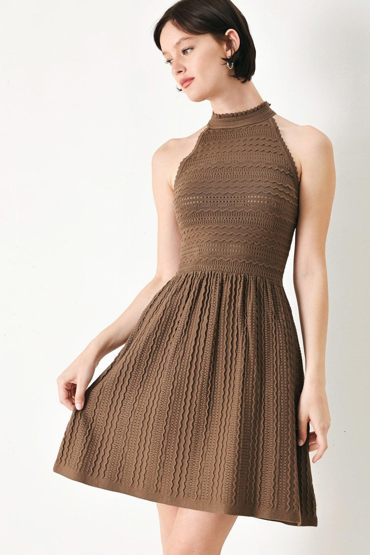 SWEET LATTE SWEATER KNIT MINI DRESS