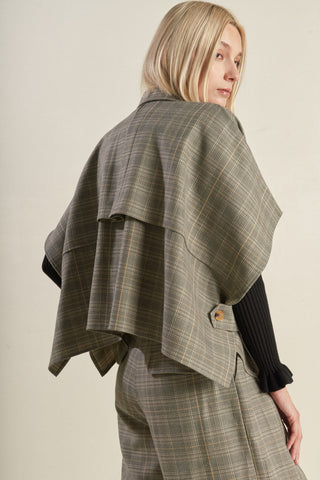 IMMACULATE EXCELLENCE WOVEN PLAID TOP - By Baano