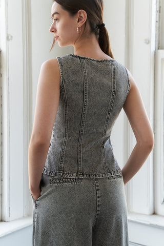 STUNNING GLORY DENIM VEST - By Baano