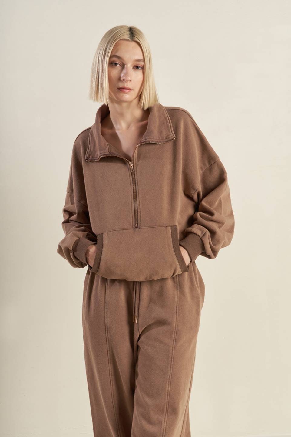 DELIGHTFUL DRAPE FRENCH TERRY SWEATSHIRT - By Baano