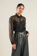 LOVE OVER FEAR ORGANZA TOP - By Baano