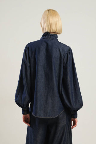 THERE IN MY MIND CHAMBRAY TOP - By Baano