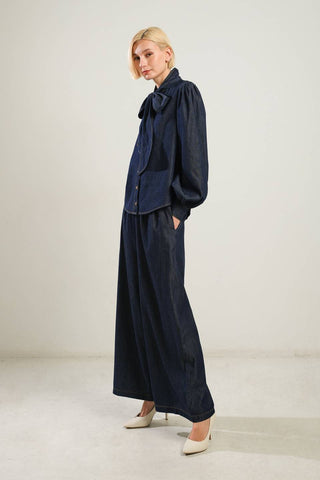 THERE IN MY MIND CHAMBRAY TOP - By Baano