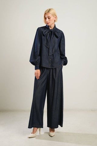 THERE IN MY MIND CHAMBRAY TOP - By Baano