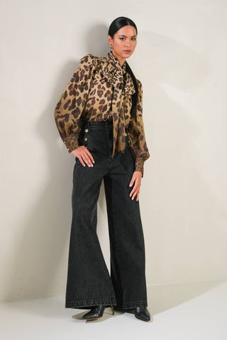 KEEPING TABS WOVEN TOP - By Baano