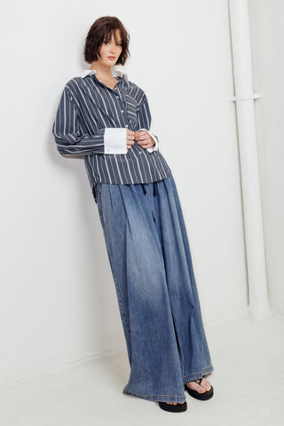 BEHIND THE GRIN WOVEN TOP - By Baano
