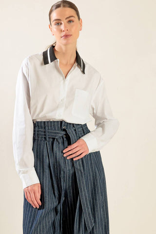 CAUSE A COMMOTION WOVEN TOP - By Baano