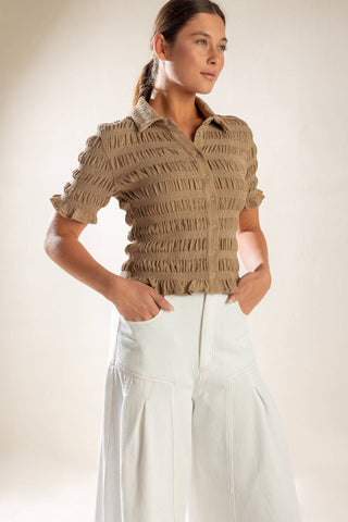 PICNIC AT SUNSET WOVEN TOP - By Baano