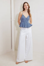 SANDY WALTZ LIGHT DENIM CAMI TOP