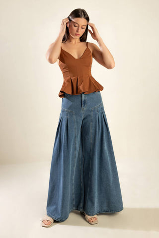 IT'S PERFECT TIMING WOVEN CAMI TOP - By Baano