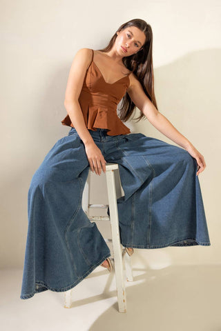 IT'S PERFECT TIMING WOVEN CAMI TOP - By Baano