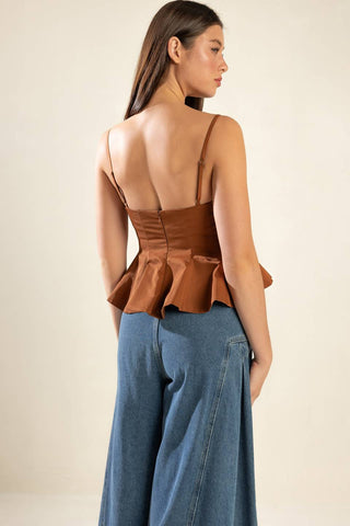 IT'S PERFECT TIMING WOVEN CAMI TOP - By Baano