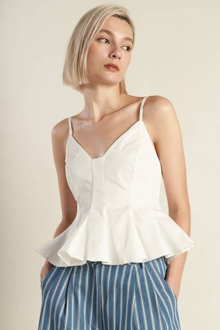 IT'S PERFECT TIMING WOVEN CAMI TOP - By Baano
