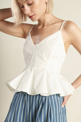 IT'S PERFECT TIMING WOVEN CAMI TOP - By Baano