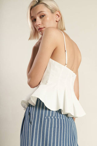 IT'S PERFECT TIMING WOVEN CAMI TOP - By Baano