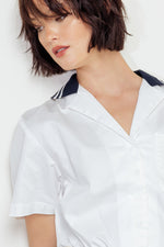 COASTAL COLLAR WOVEN CROP TOP - By Baano