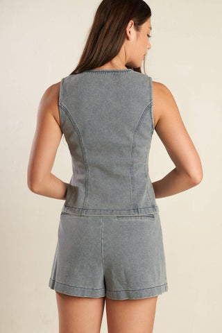 DAISY DATE DENIM VEST - By Baano