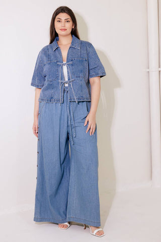 BY CHANCE DENIM TOP - By Baano