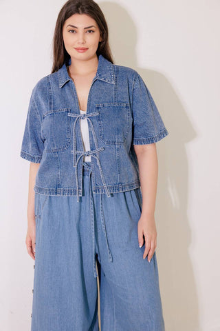 BY CHANCE DENIM TOP - By Baano