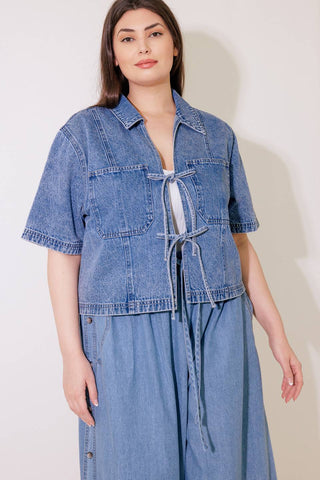 BY CHANCE DENIM TOP - By Baano
