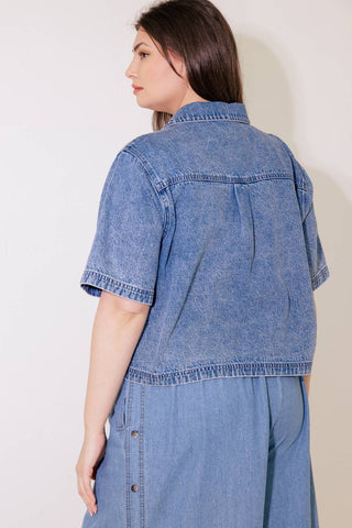 BY CHANCE DENIM TOP - By Baano