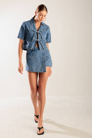 BY CHANCE DENIM TOP - By Baano