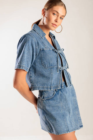 BY CHANCE DENIM TOP - By Baano