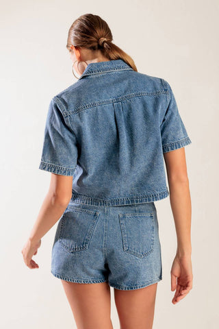 BY CHANCE DENIM TOP - By Baano