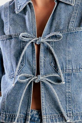 BY CHANCE DENIM TOP - By Baano