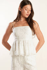 WE TRUST YOU WOVEN LACE TOP - By Baano