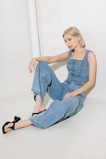 EVER SO SWEET LIGHT INDIGO DENIM TOP - By Baano