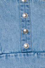 EVER SO SWEET LIGHT INDIGO DENIM TOP - By Baano