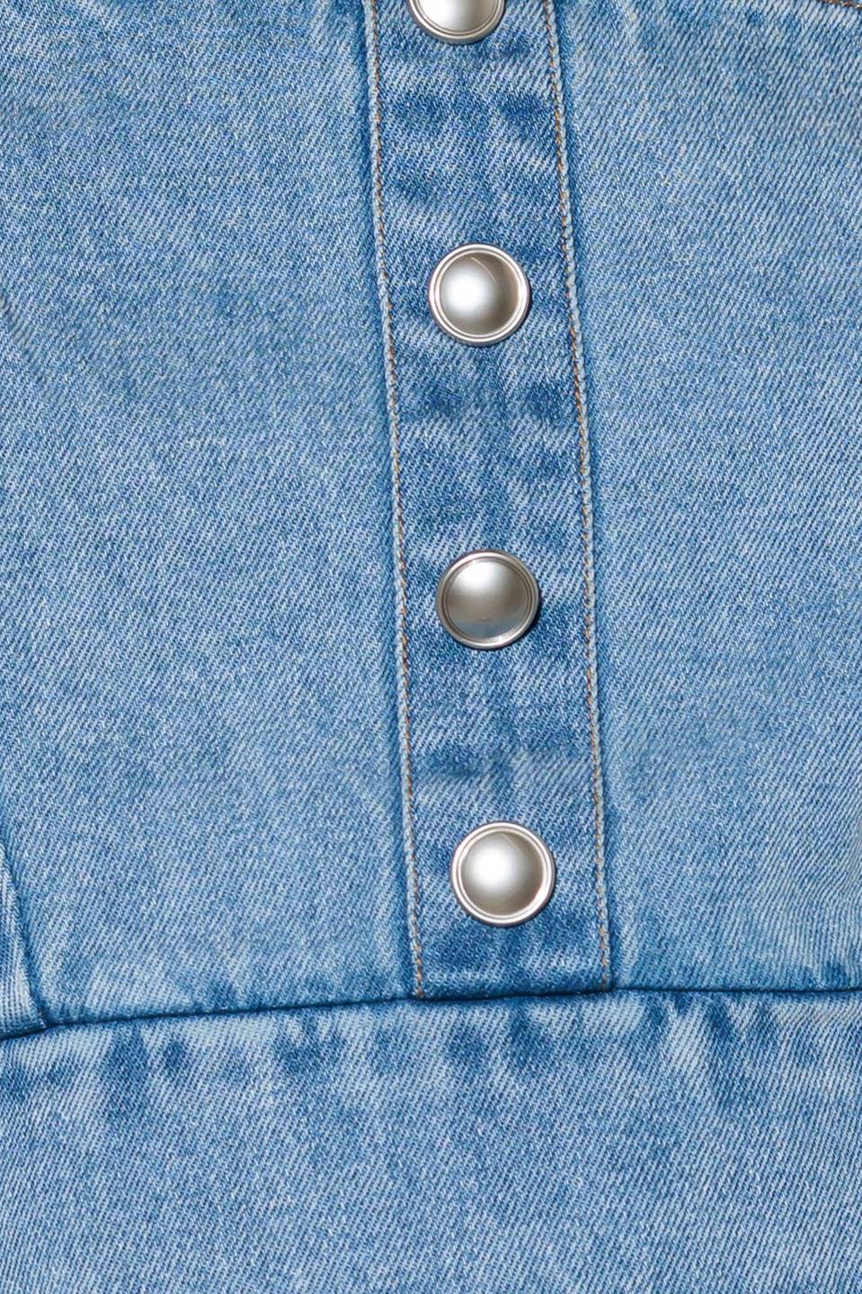 EVER SO SWEET LIGHT INDIGO DENIM TOP - By Baano