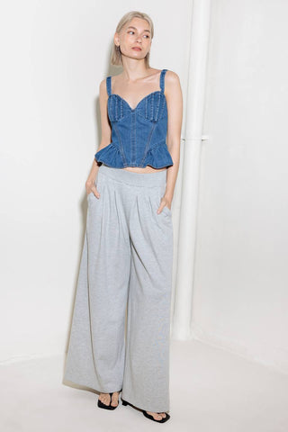 WHISPER SOFTLY BLUE DENIM TOP - By Baano