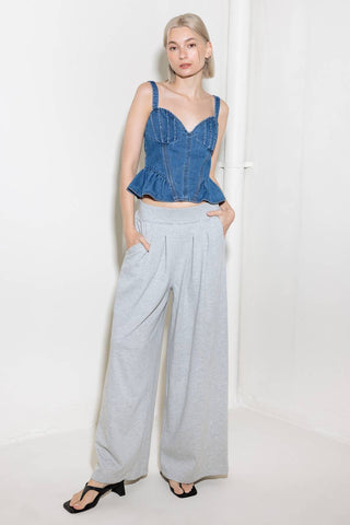 WHISPER SOFTLY BLUE DENIM TOP - By Baano