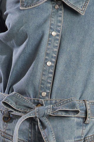 ETERNAL SUNSHINE CHAMBRAY DENIM TOP - By Baano