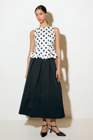 TONAL MOVE WHITE WOVEN TOP - By Baano