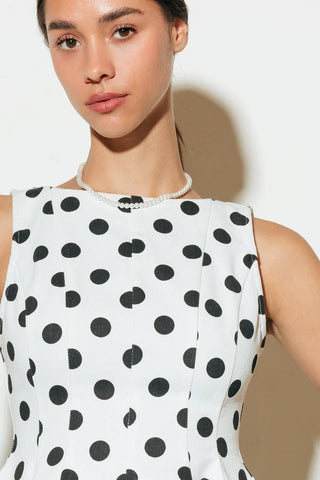 TONAL MOVE WHITE WOVEN TOP - By Baano