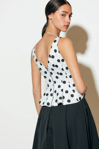 TONAL MOVE WHITE WOVEN TOP - By Baano