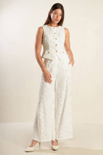 THINK LATER WOVEN LACE VEST - By Baano