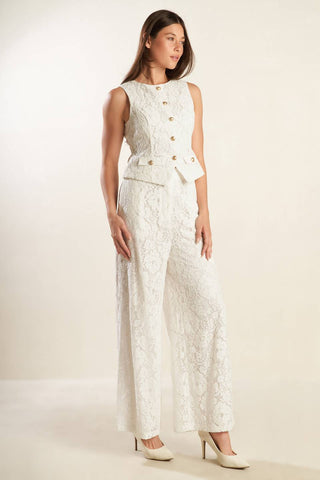 THINK LATER WOVEN LACE VEST - By Baano