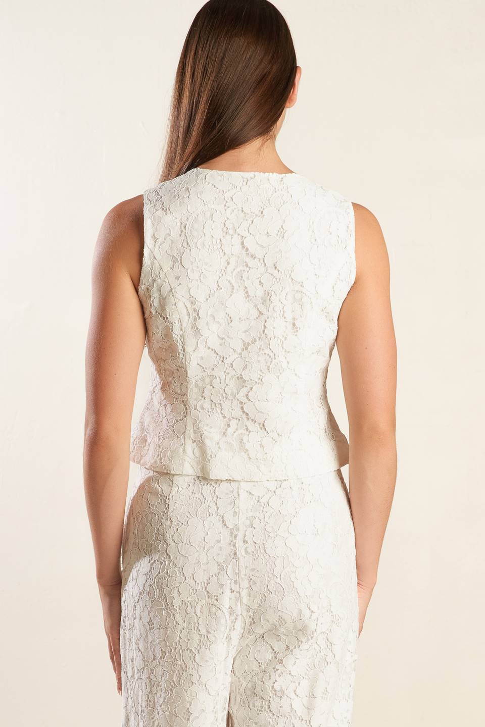 THINK LATER WOVEN LACE VEST - By Baano