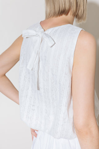 TIMELESS WITH EDGE WOVEN LACE TOP - By Baano