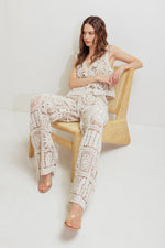 COASTAL BREEZE CROCHET VEST AND PANT SET - By Baano