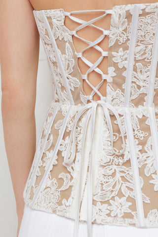 CAFE SOCIETY LOOK WOVEN LACE TOP - By Baano