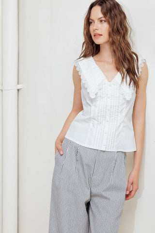 FRENCH MEADOW WOVEN TOP - By Baano