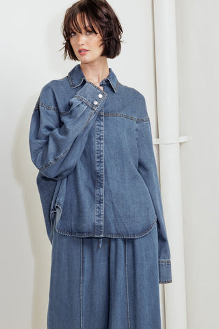OFFLINE EDGE INDIGO DENIM TOP - By Baano