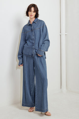 OFFLINE EDGE INDIGO DENIM TOP - By Baano