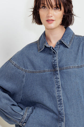 OFFLINE EDGE INDIGO DENIM TOP - By Baano